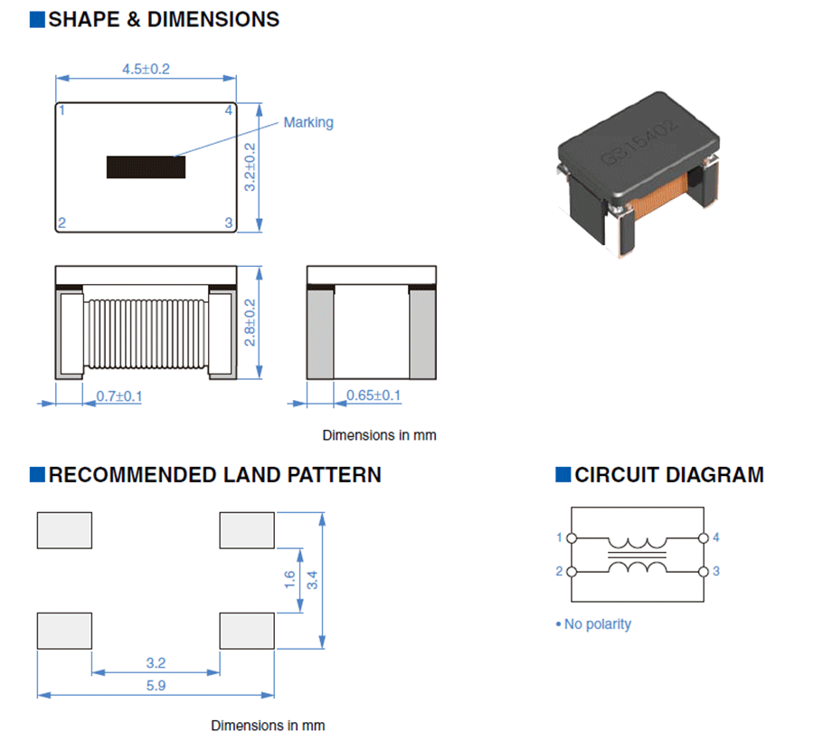 ACT汽車(chē)信號(hào)線(xiàn)共模電感
